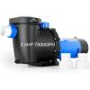 image:imageInAbove Ground Pool Pump Self Primming Pool Pump 15 amp 2 NPT Inlet Connectors 25HP 7000GPH Dual Voltage 115230V25HP 7000GPH Dual Voltage 115230V