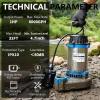 image:imageFOTING Sump Pump Submersible SewageEffluent Pump  Heavy Duty Cast Iron  115V Septic Pump for Sump BasinResidentialSewageBasement 1HP 6000 GPH Sewage Pumps 112 NPT
