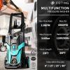 image:imageHigh Pressure Washer 4300PSI with 4 Quick Connect Nozzles Inlet Hose amp Filteramp Foam Cannon for CarsFencesDrivewaysHome Cleaning GreenBlue