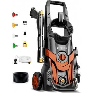 image:imageHigh Pressure Washer 4300PSI with 4 Quick Connect Nozzles Inlet Hose amp Filteramp Foam Cannon for CarsFencesDrivewaysHome Cleaning GreenRed