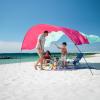 image:imageShibumi Shade 30 Version  WindPowered Beach Tent Shade Canopy  Sets Up in 3 Mins  150 Sq Ft of Shade for up to 8 People  Includes Wind Assist  UPF 50 Sun ProtectionBerry  Mint
