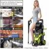 image:image2026NEW Pressure Power Washer 4500PSI with 4 Quick Connect Nozzles Inlet Hose amp Filter Foam Cannon for CarsFencesDrivewaysPatiosHome Cleaning RedGreen