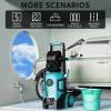 image:image2026new Pressure Washer 5000PSI with Adj8Level Touch Screen 34 Tall Power Washer 4 Quick Connect Nozzles Inlet HoseampFilteramp500mlFoam Cannon for CarsFencesDrivewaysYellowBlue