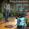 image:image2026new Pressure Washer 5000PSI with Adj8Level Touch Screen 34 Tall Power Washer 4 Quick Connect Nozzles Inlet HoseampFilteramp500mlFoam Cannon for CarsFencesDrivewaysYellowBlue