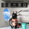 image:image2026new Pressure Washer 5000PSI with Adj8Level Touch Screen 34 Tall Power Washer 4 Quick Connect Nozzles Inlet HoseampFilteramp500mlFoam Cannon for CarsFencesDrivewaysYellowRed