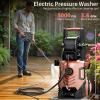 image:image2026new Pressure Washer 5000PSI with Adj8Level Touch Screen 34 Tall Power Washer 4 Quick Connect Nozzles Inlet HoseampFilteramp500mlFoam Cannon for CarsFencesDrivewaysYellowRed
