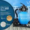 image:imageFOTING Sand Filter Pump for Above Ground Pool Pool Sand Filter with Timer 7Way MultiPort Valve Pool Pumps Above Ground 13inch 1HP 3800GPH12inch  12HP 3000GPH