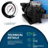 image:imageFOTING Sand Filter Pump for Above Ground Pool Pool Sand Filter with Timer 7Way MultiPort Valve Pool Pumps Above Ground 13inch 1HP 3800GPH13inch  1HP 3800GPH