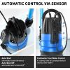 image:imageFOTING Sump Pump 34HP Automatic Submersible Water Pump 2400GPH Thermoplastic Electric Portable Transfer Water Pump for Swimming Pool Garden Pond Basement with 16ft Cord Drain Down to 004inchDrain Up to 02inch
