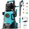 image:image2026new Pressure Washer 5000PSI with Adj8Level Touch Screen 34 Tall Power Washer 4 Quick Connect Nozzles Inlet HoseampFilteramp500mlFoam Cannon for CarsFencesDrivewaysYellowBlue