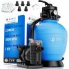image:imageFOTING Sand Filter Pump for Above Ground Pool Pool Sand Filter with Timer 7Way MultiPort Valve Pool Pumps Above Ground 13inch 1HP 3800GPH13inch  1HP 3800GPH