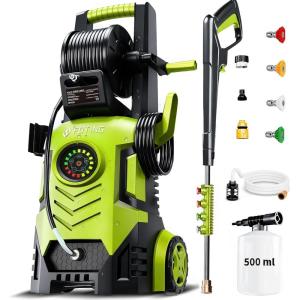 image:image2026new Pressure Washer 5000PSI with Adj8Level Touch Screen 34 Tall Power Washer 4 Quick Connect Nozzles Inlet HoseampFilteramp500mlFoam Cannon for CarsFencesDrivewaysYellowYellow