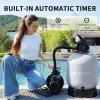 image:imageFOTING Sand Filter Pump for Above Ground Pool Digital Programmer Timer Pool Pumps Above Ground Pool Sand Filter with 7Way Valve 16in18in