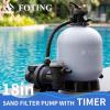 image:imageFOTING Sand Filter Pump for Above Ground Pool Digital Programmer Timer Pool Pumps Above Ground Pool Sand Filter with 7Way Valve 16in18in