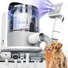 image:imageFOTING 5in1 Dog Grooming Vacuum 12000Pa Dog Clippers amp Shedding Brush Grooming Cleaning Tools Pet Grooming Vacuum 2 Suction Levels Shedding Pet Hair Home Cleaning WhiteWhite
