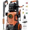 image:image2026Upgraded Pressure Washer 5000PSI with Adjustable Touch Screen 8 Level 34 Tall 4 Quick Connect NozzlesInlet HoseampFilteramp500mlFoam Cannon for CarsFencesDrivewaysHome CleaningBlueRed