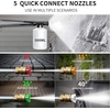 image:image2026Upgraded Pressure Washer 5000PSI with Adj8Level Touch Screen 34 Tall Power Washer 4 Quick Connect Nozzles Inlet HoseampFilteramp500mlFoam Cannon for CarsFencesDrivewaysHome Cleaning YellowRed