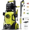 image:image2026Upgraded Pressure Washer 5000PSI with Adj8Level Touch Screen 34 Tall Power Washer 4 Quick Connect Nozzles Inlet HoseampFilteramp500mlFoam Cannon for CarsFencesDrivewaysHome Cleaning YellowYellow