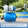 image:imageFOTING 15HP Shallow Well Pump wPressure Tank 1340GPH Jet Pumps Garden Pump Water Transfer Draining Irrigation Pumps Water Booster Jet Pump Stainless Steel for Home Garden Lawn Farm BlueBlue