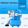 image:imageFOTING 16HP Shallow Well Pump with Pressure Tank 1700GPH Automatic Irrigation Water Booster Jet Pump Water Pumps Booster System 180FT for Home Garden Lawn Farm BlueBlue