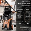 image:image2026NEW Pressure Power Washer 4500PSI with 4 Quick Connect Nozzles Inlet Hose amp Filter Foam Cannon for CarsFencesDrivewaysPatiosHome Cleaning Red