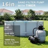 image:image2026New Sand Filter Pump with Timer for Above Ground Pool Pool Pumps Above Ground with 6Way Valve Pool Sand Filter for Efficient Circulation amp Filtration 18in16in