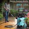 image:image2026Upgraded Pressure Washer 5000PSI with Adj8Level Touch Screen 34 Tall Power Washer 4 Quick Connect Nozzles Inlet HoseampFilteramp500mlFoam Cannon for CarsFencesDrivewaysHome Cleaning GreenGreen