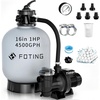 image:image2026New Sand Filter Pump with Timer for Above Ground Pool Pool Pumps Above Ground with 6Way Valve Pool Sand Filter for Efficient Circulation amp Filtration 18in16in