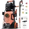 image:image2026Upgraded Pressure Washer 5000PSI with Adj8Level Touch Screen 34 Tall Power Washer 4 Quick Connect Nozzles Inlet HoseampFilteramp500mlFoam Cannon for CarsFencesDrivewaysHome Cleaning GreenRed