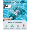 image:imageFOTING Cordless Pool Vacuum for Above Ground Pool 195 GPM AllAngle HeadampLED DisplayHandheld Rechargeable Spa Vacuum Cleaner for Inground Pools for Hot Tub DebrisShallow StepsGreen