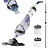 image:imageFOTING Cordless Pool Vacuum for Above Ground Pool 195 GPM AllAngle HeadampLED DisplayHandheld Rechargeable Spa Vacuum Cleaner for Inground Pools for Hot Tub DebrisShallow StepsBlack