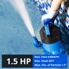 image:imageFOTING Sump Pump High Flow CleanampDirty Submersible Water Pump with Float Switch Thermoplastic Electric Portable Utility Pump for Pool Draining Hot Tub Garden Basement LargeExtra Large