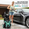 image:imagePressure Power Washer 4800PSI with 4 Quick Connect NozzlesInlet Hose amp Filter Foam Cannon for CarsFencesDrivewaysPatiosHome BlueBlue