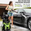 image:imagePressure Washer 4700PSI with 4 Quick Connect NozzlesInlet Hose amp Filter Foam Cannon for CarsFencesDrivewaysPatiosHome GreenGreen