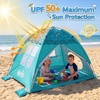 image:imageWhiteFang Baby Beach Tent UPF 50 UV Protection Sun Shelter 709 x 453 x 433 Portable Beach Play Tent with Spacious Interior amp Mesh Ventilation WindResistant Beach Shade for Toddlers amp KidsAqua Play Green