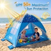 image:imageWhiteFang Baby Beach Tent UPF 50 UV Protection Sun Shelter 709 x 453 x 433 Portable Beach Play Tent with Spacious Interior amp Mesh Ventilation WindResistant Beach Shade for Toddlers amp KidsOcean Adventure Blue