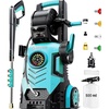 image:image2026New Pressure Power Washer 5000PSI with Adjustable Touch Screen 8 Level 34 Tall 4 Quick Connect NozzlesInlet HoseampFilteramp500mlFoam Cannon for CarsFencesDrivewaysHome Cleaning RedBlue