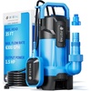 image:imageFOTING Sump Pump High Flow CleanampDirty Submersible Water Pump with Float Switch Thermoplastic Electric Portable Utility Pump for Pool Draining Hot Tub Garden Basement LargeExtra Large