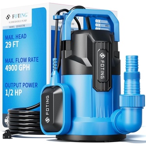 image:imageFOTING Sump Pump High Flow CleanampDirty Submersible Water Pump with Float Switch Thermoplastic Electric Portable Utility Pump for Pool Draining Hot Tub Garden Basement LargeLarge