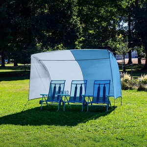 image:imageShibumi Park Vista Sun Shade Canopy Portable Pop Up Sun Shelter for Grass Freestanding Lightweight Backyard amp Outdoor Shade Tent for Sports Sidelines Soccer Parks amp Playgrounds 14 PeopleSummer Sky