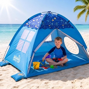 image:imageWhiteFang Baby Beach Tent UPF 50 UV Protection Sun Shelter 709 x 453 x 433 Portable Beach Play Tent with Spacious Interior amp Mesh Ventilation WindResistant Beach Shade for Toddlers amp KidsOcean Adventure Blue